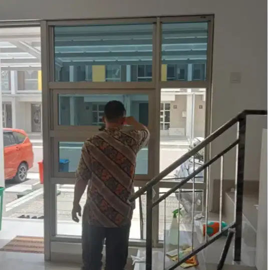 Sedia macam bahan dan jasa sticker kaca es sanblast & aneka kaca film