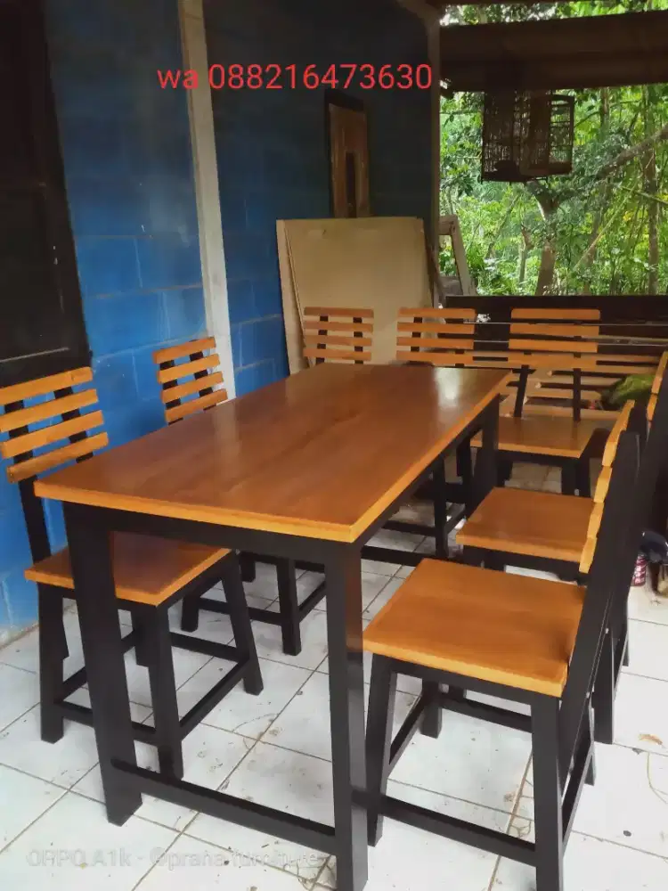Meja kursi makan dan cafe