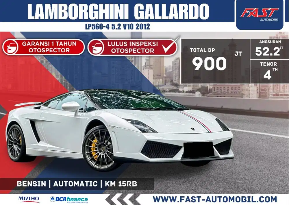 LAMBORGHINI GALLARDO LP560-4 5.2L V10 2012 LOW KM.15RB & PAJAK PANJANG