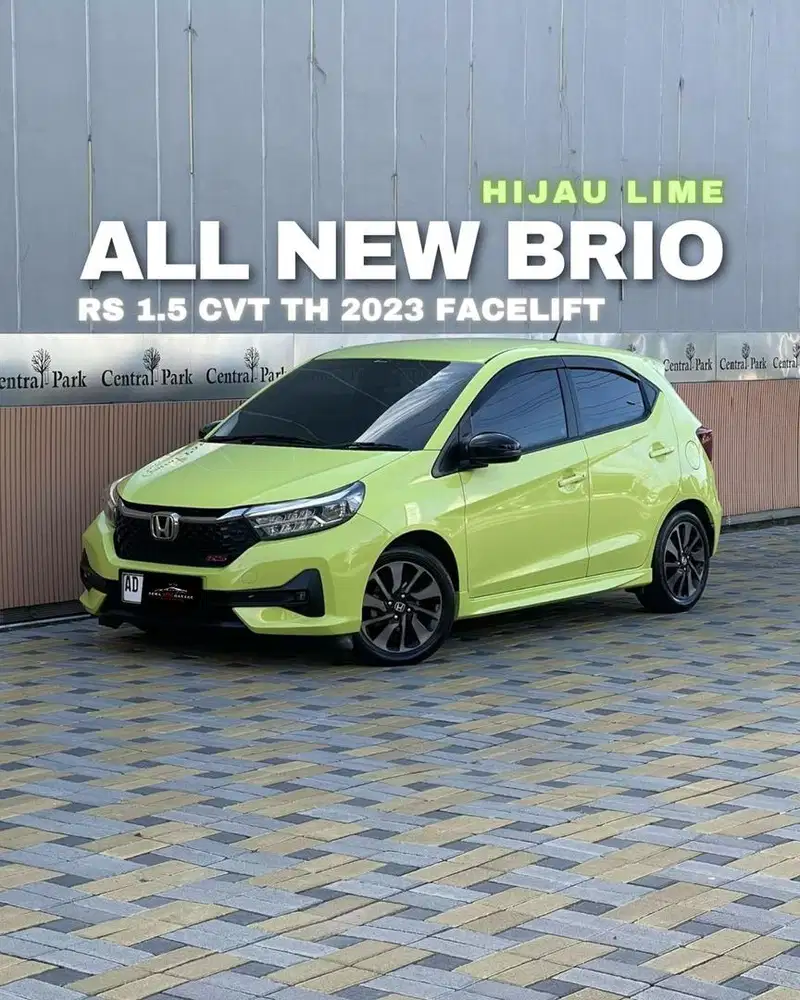 All new Brio RS Matic 2023 Hijau Lime Facelift Istimewa