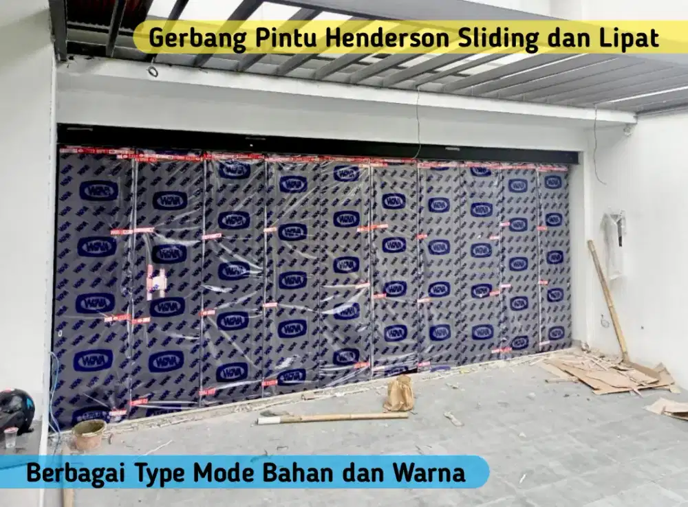 Pasang Gerbang Pintu Garasi Rumah Toko Gudang Bengkel Henderson