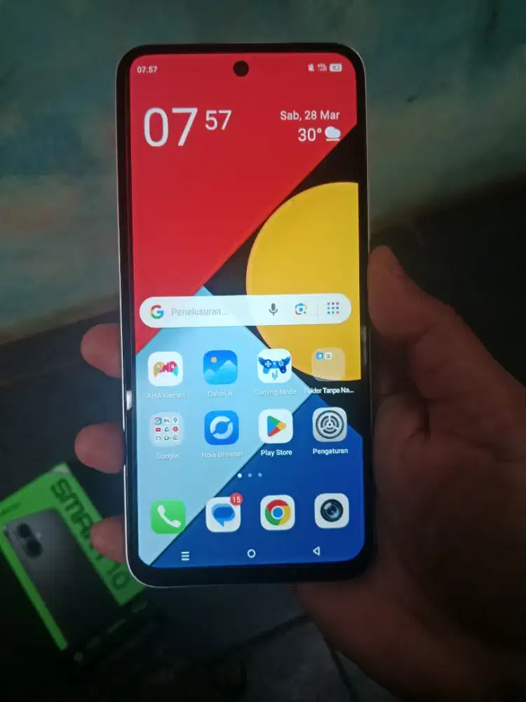 Infinix smart 10 ram 4+4/128 gb mulus pemakaian sebulan fullset