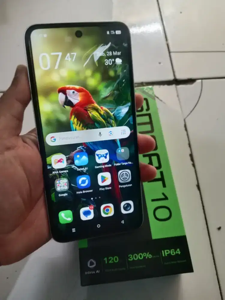 Infinix smart 10 ram 4+4/128 gb fullset mulus garansi panjang cakep