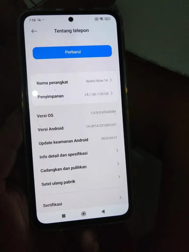 Di jual ho readmi note 14 /8+8 128 gb