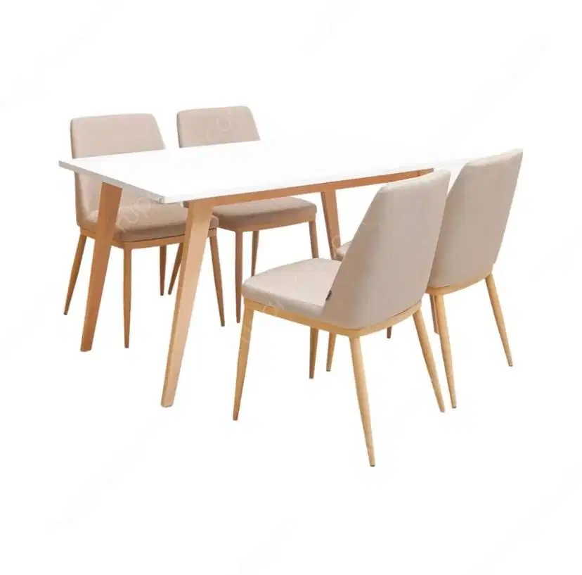 informa Medford Set Meja Makqn 4 Kursi - Cokelat/Putih