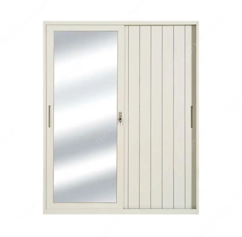 Informa Luca Lemari Pakaian Metal 2 Pintu Geser - Putih