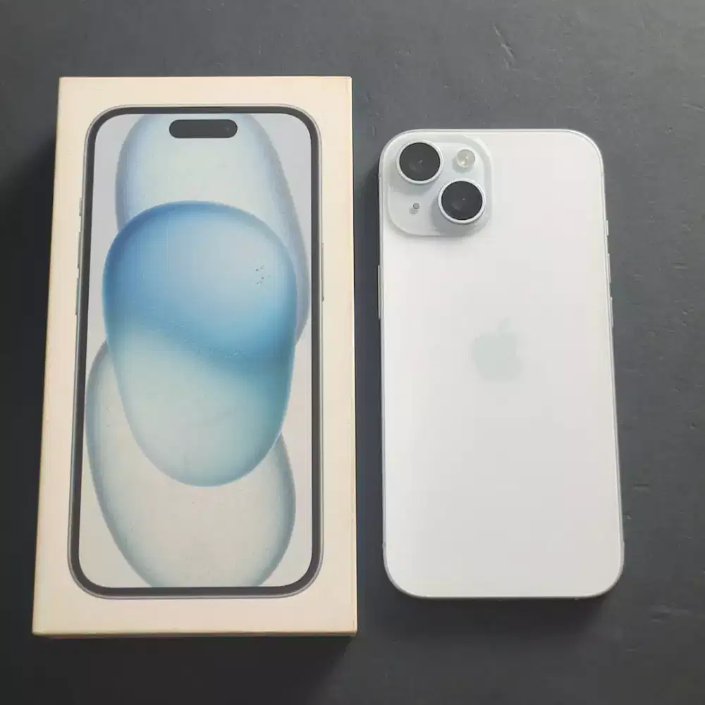 IPHONE 15 128GB BLUE EX GARANSI RESMI IBOX