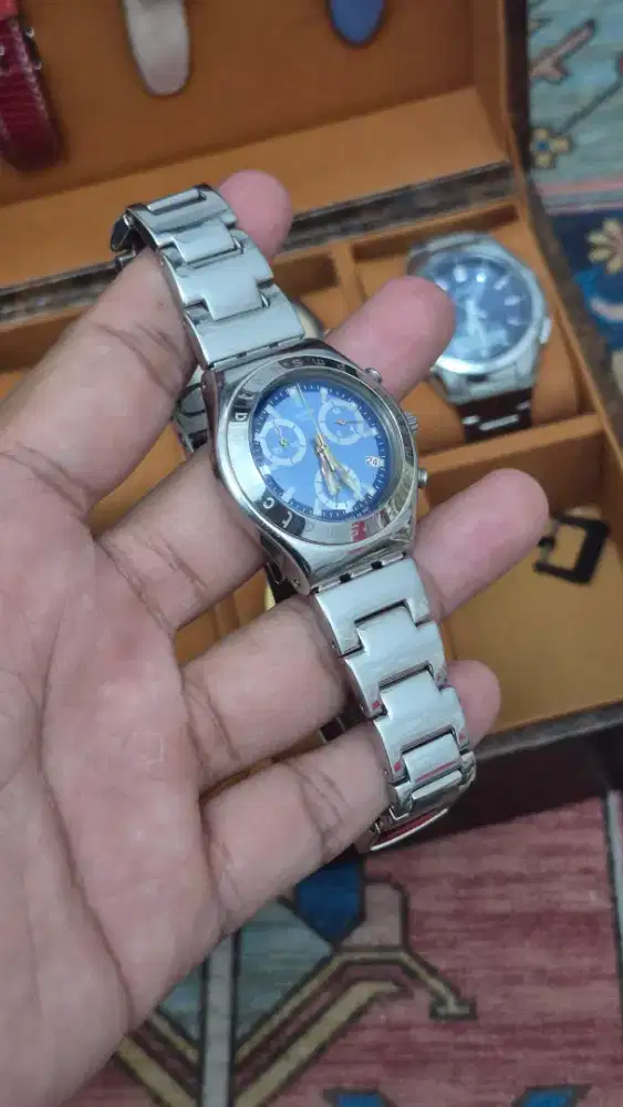 Swatch irony chrono blue dial