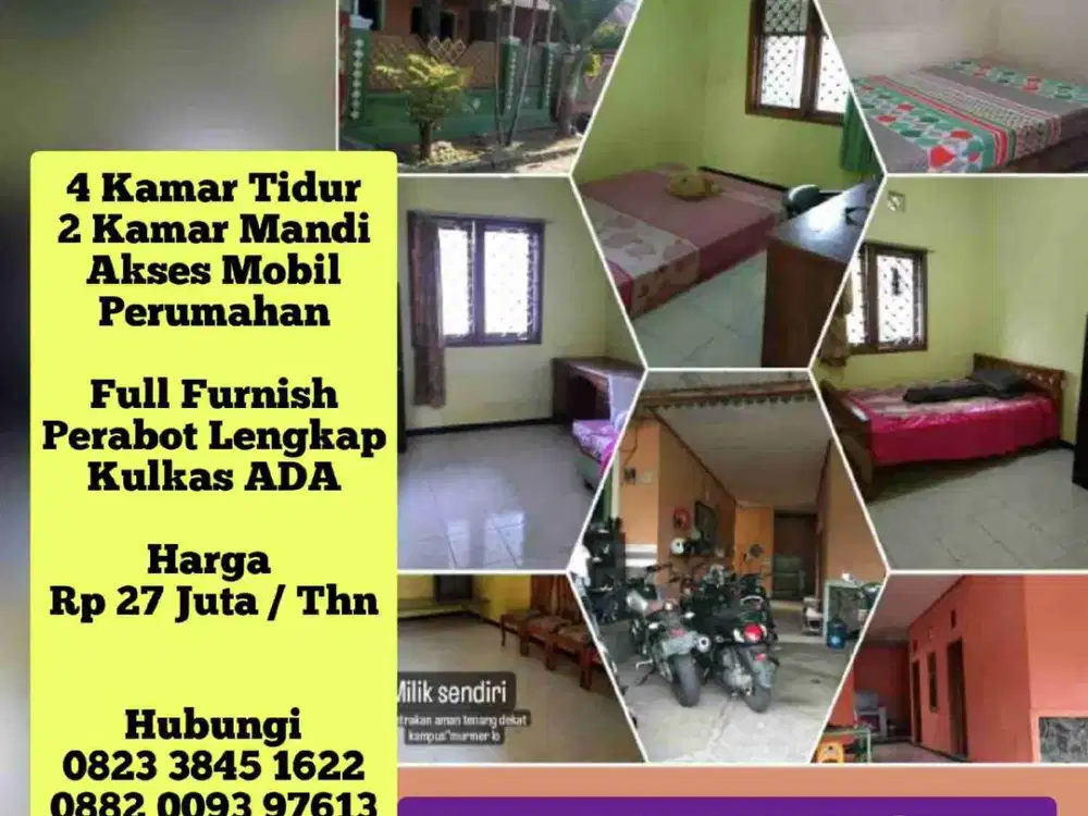 KONTRAKAN 4 KAMAR LENGKAP PERABOT LOWOKWARU MALANG