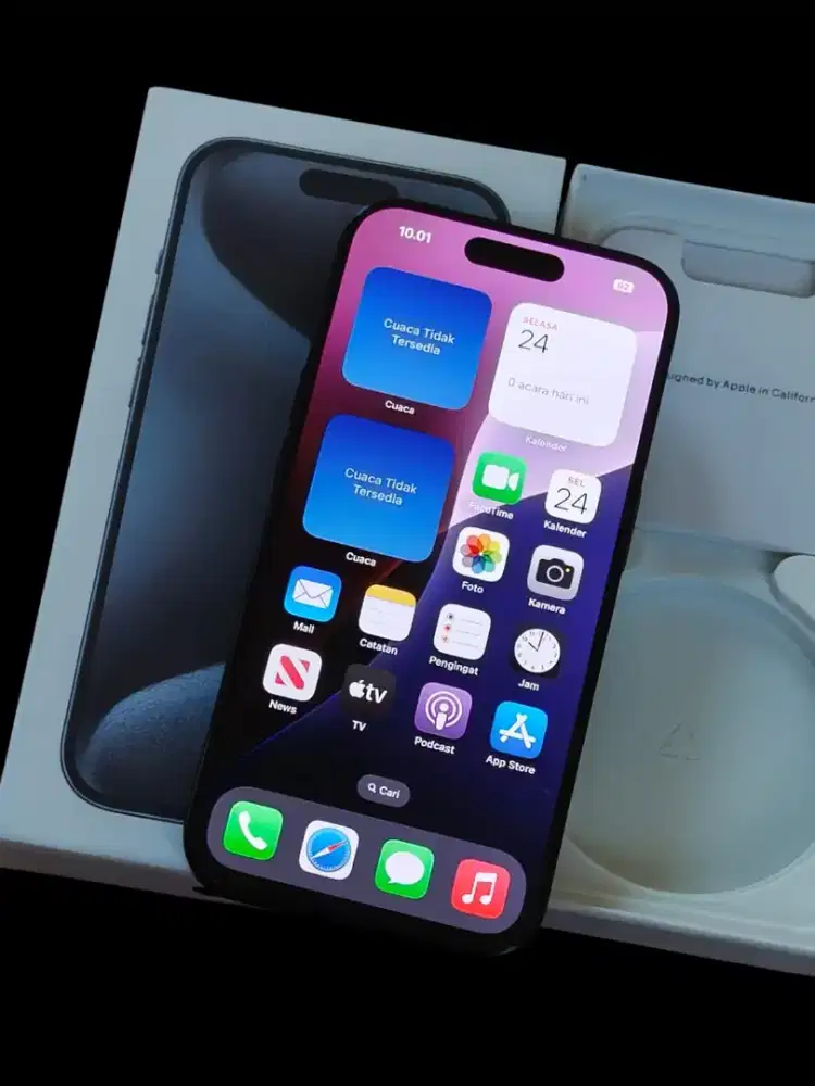 iPhone 15 Pro 128GB All Operator Fullset Mulus Siap Pakai