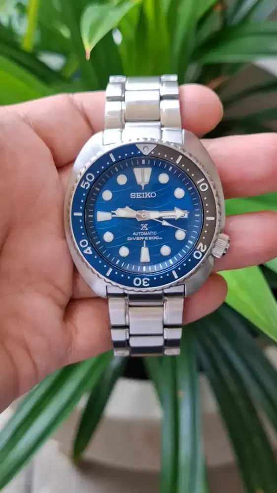 SEIKO PROSPEX SRPD21K1 TURTLE “SAVE THE OCEAN” 
ORIGINAL–DIAL BIRU
