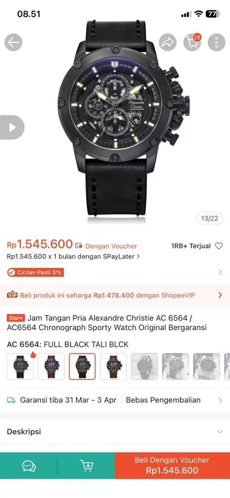NEW Alexandre Christie AC 6564 MC Kulit