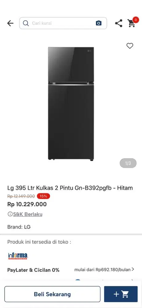 kulkas LG 2 pintu