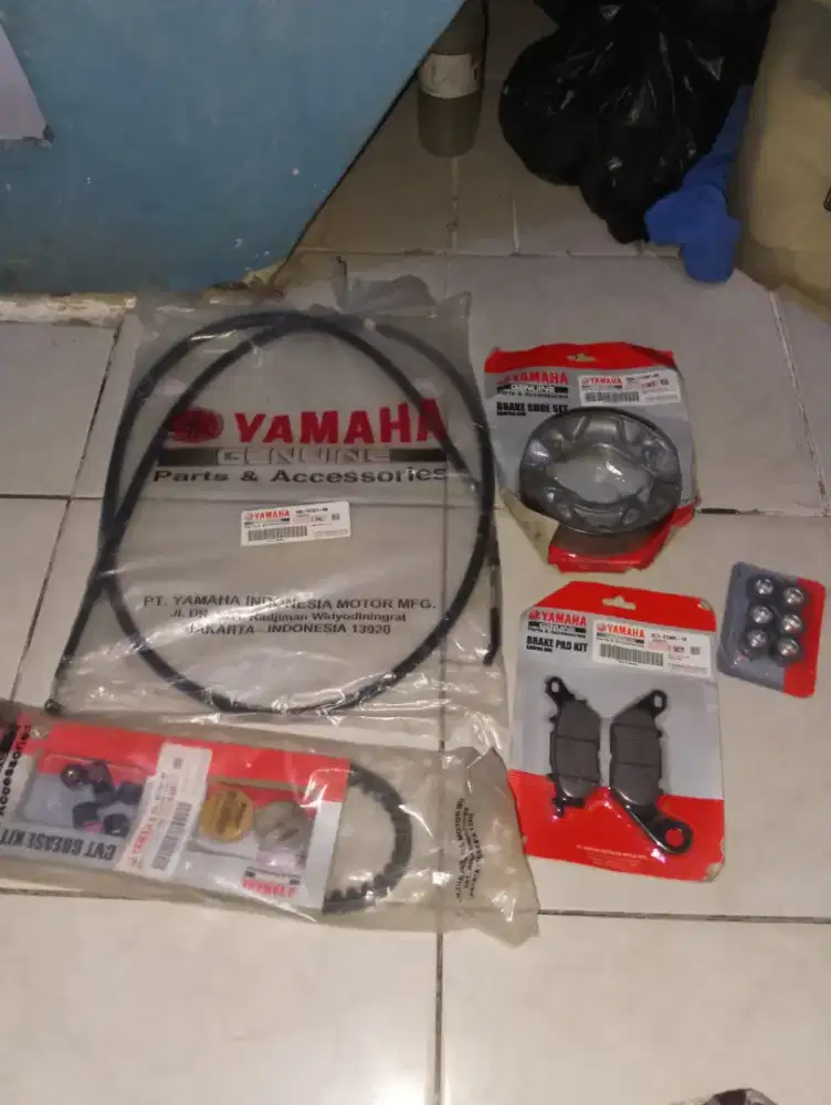 ‎jual V belt satu set kampas rem depan blkng ,,roller tali gas