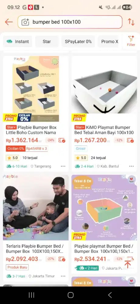 Preloved bumper bed bayi 100 x 100