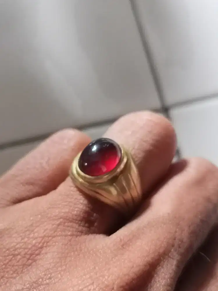Batu Cincin Akik Permata Natural Hessonite Garnet Red Garnet