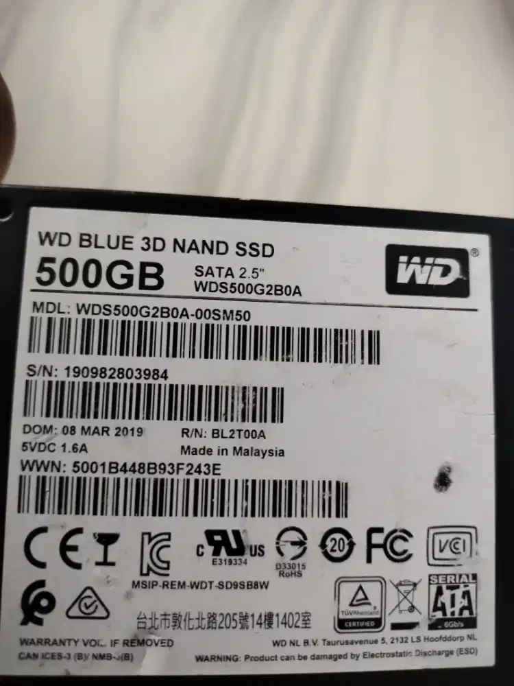 SSD WD blue 500gb