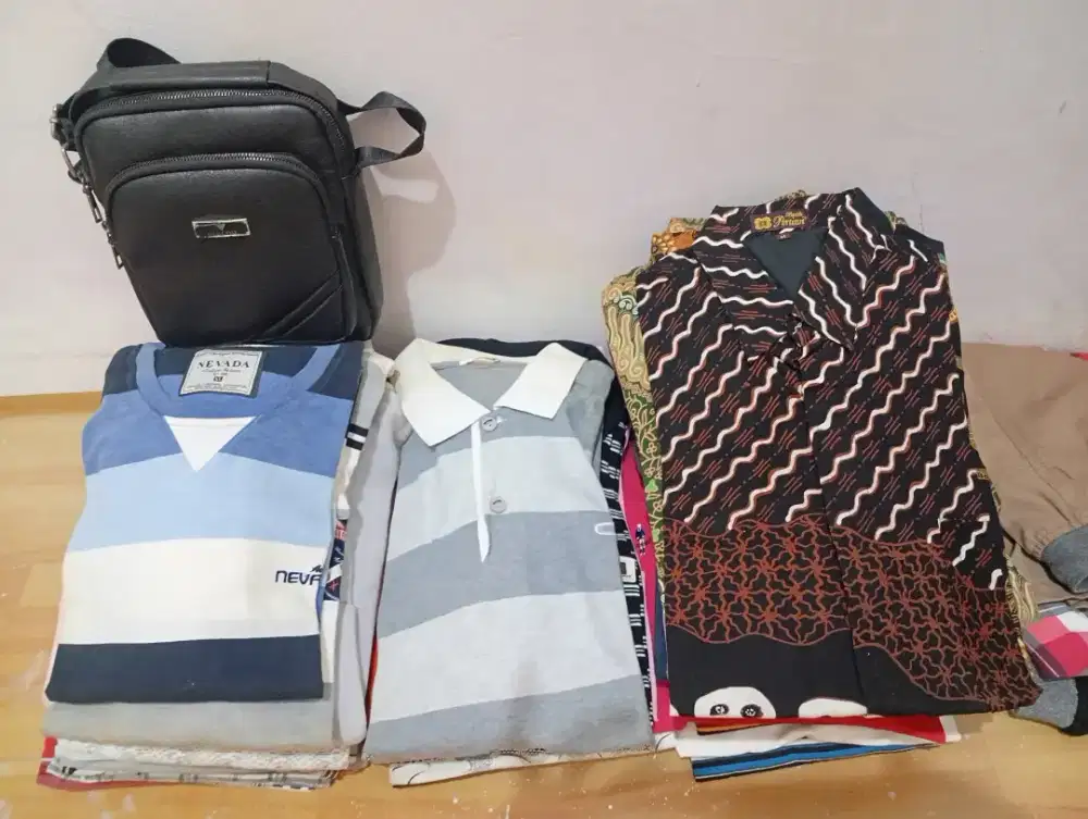 Baju bekas + kemeja