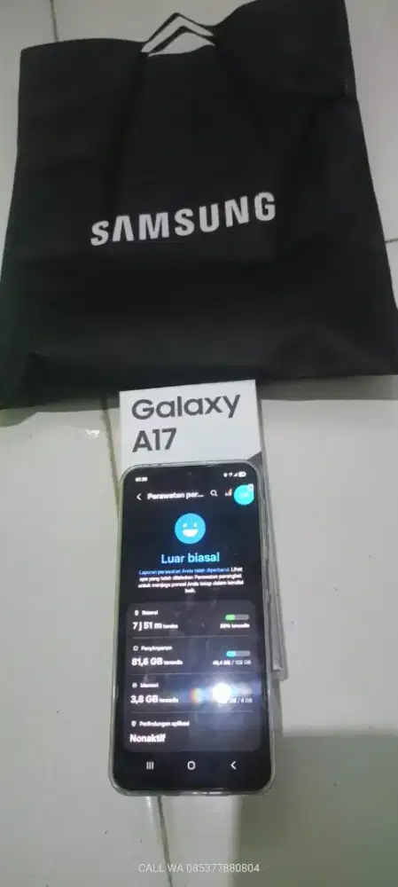 Samsung a17 baru 3bulan jaringan 4g ram 8 rum 128 fullset no minus n