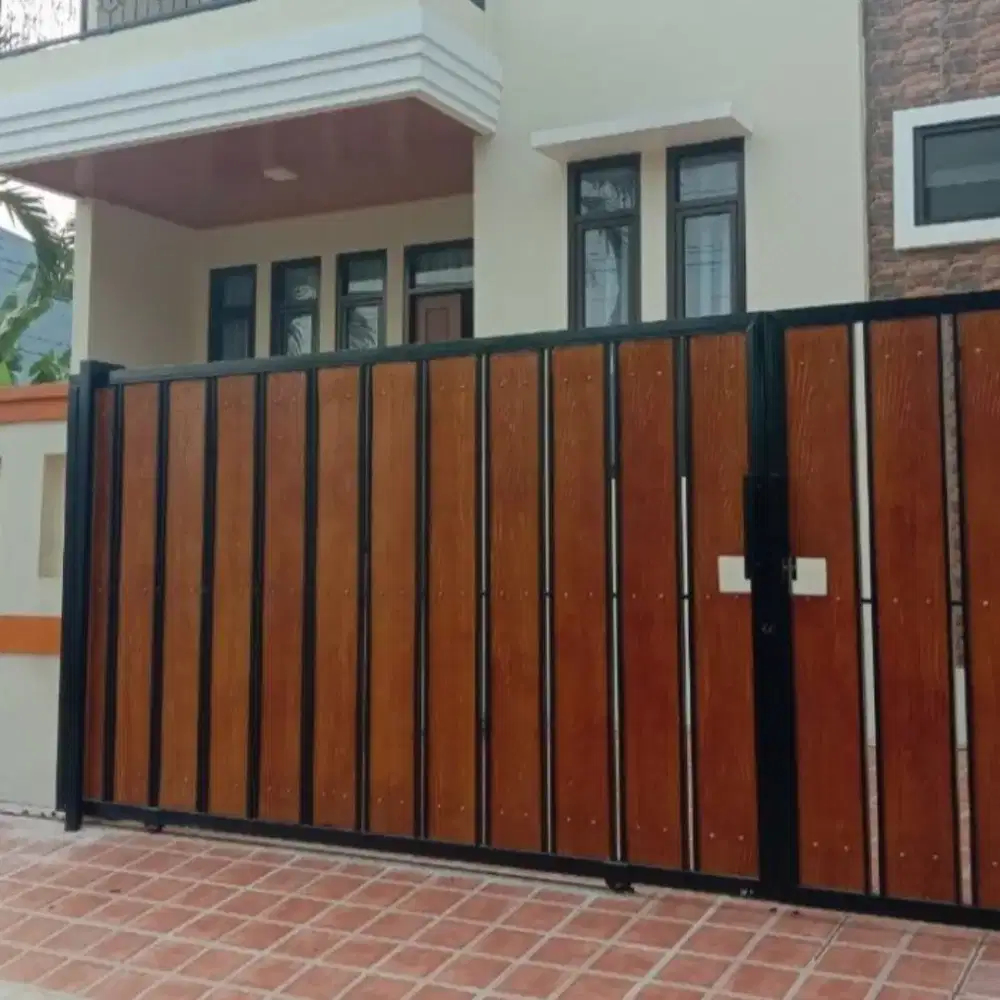 Gerbang Pagar Rumah Kombinasi Custom Termurah Lampung