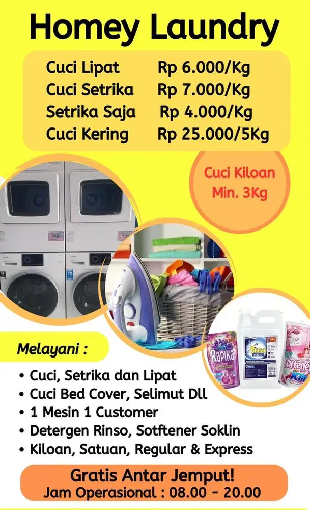 Dicari karyawati laundry