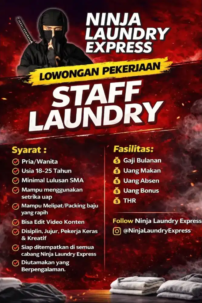 Pegawai Laundry dan Pick Up Paket