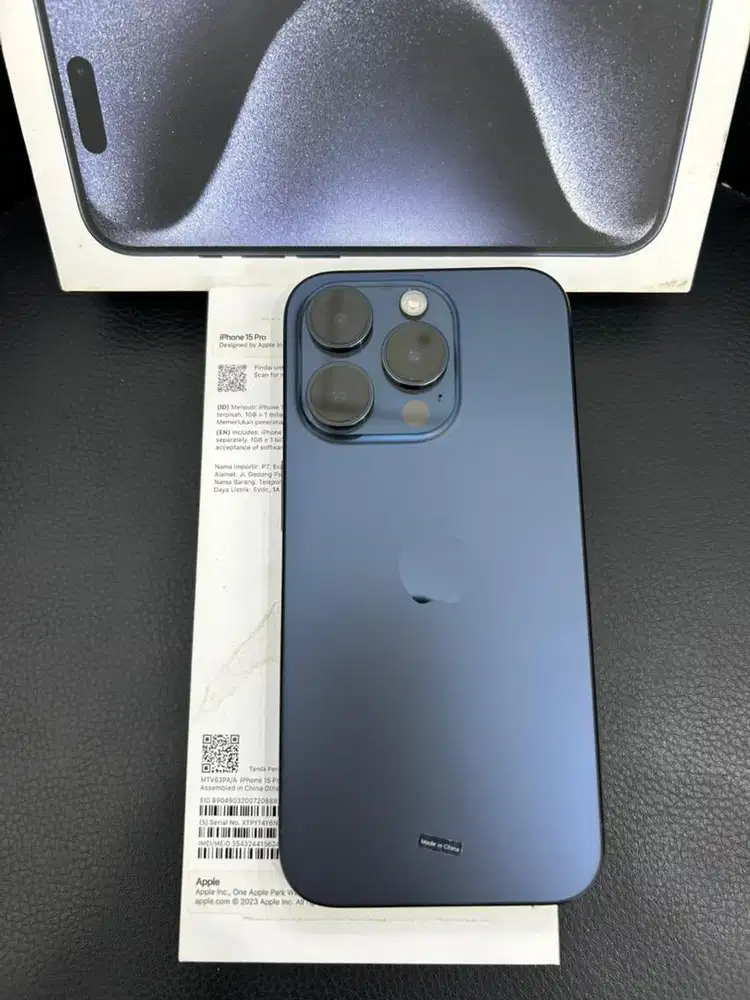 Iphone 15 Pro , Blue Titanium , 256GB IBox