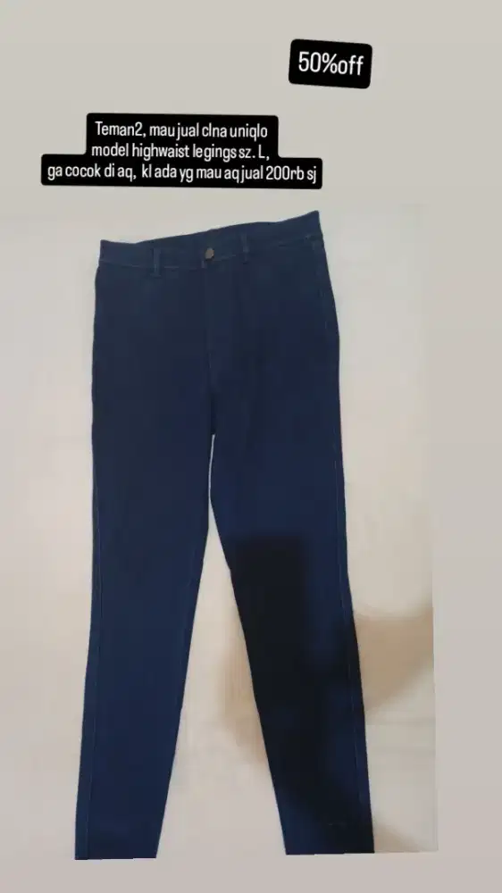 Uniqlo navy jeans legging