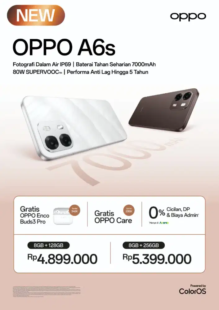 Oppo A6S terbaru cash/kredit & tukar tambah