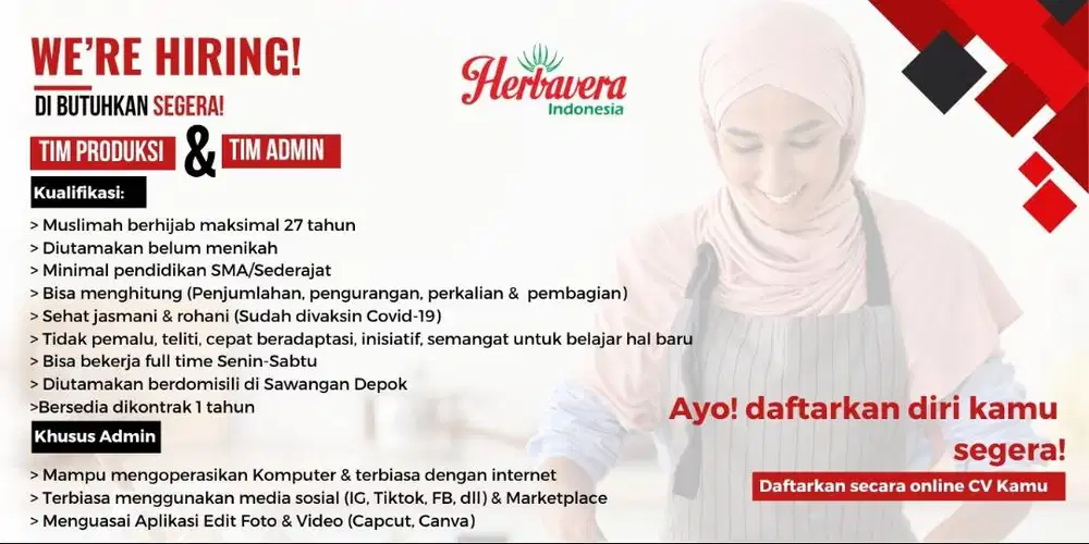 Open Recruitment: Tim Admin & Produksi