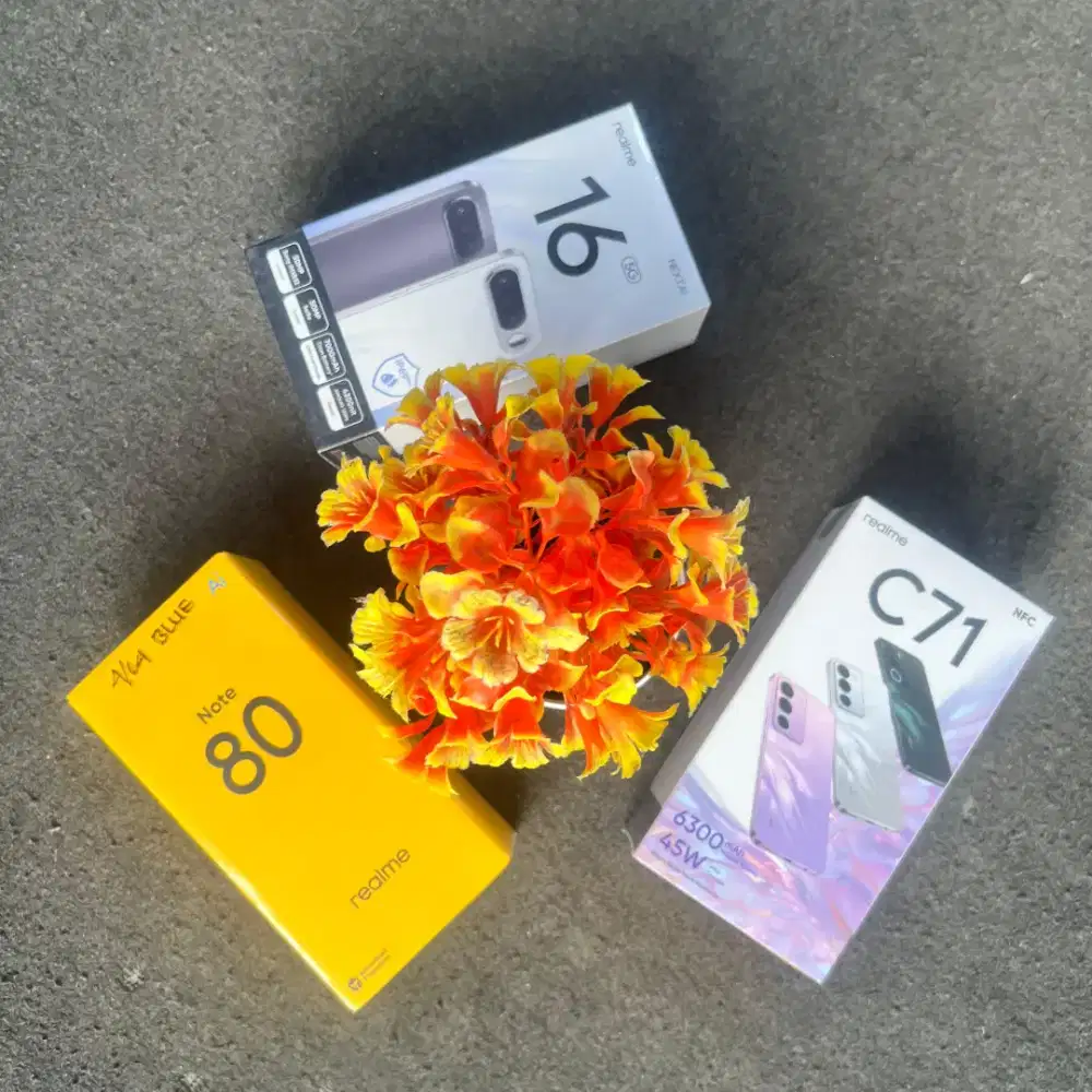 Ready realme terbaru segel, bisa cicilan dan tukar tambah mulai 1jtan