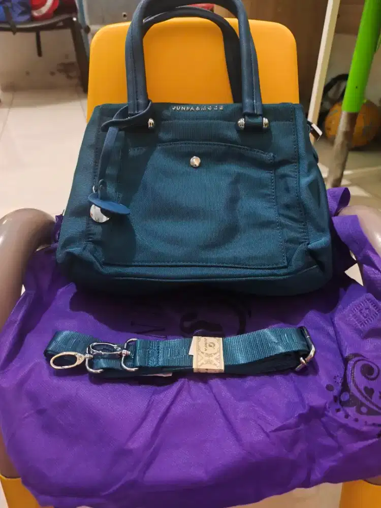 Tas 3in1 bahan nilon biru