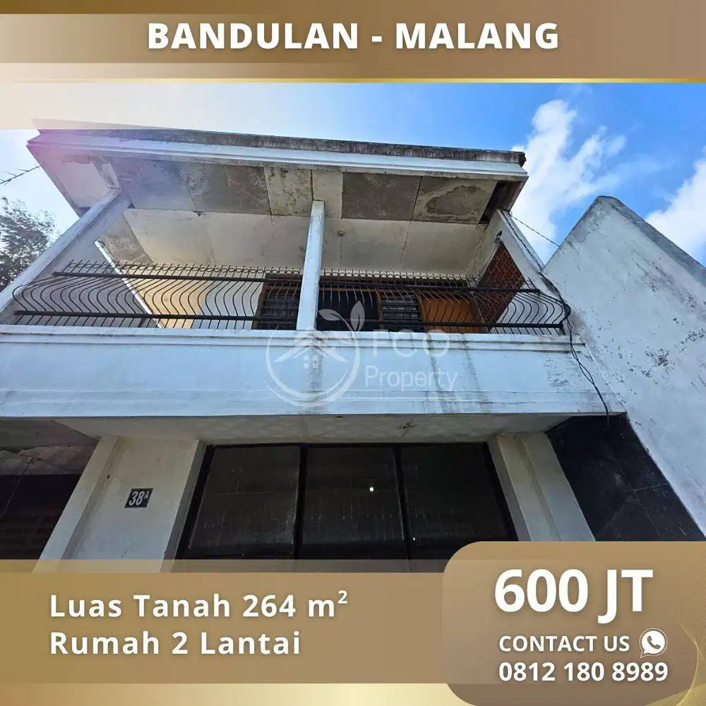 Rumah 2 Lantai Area Bandulan Malang Kota