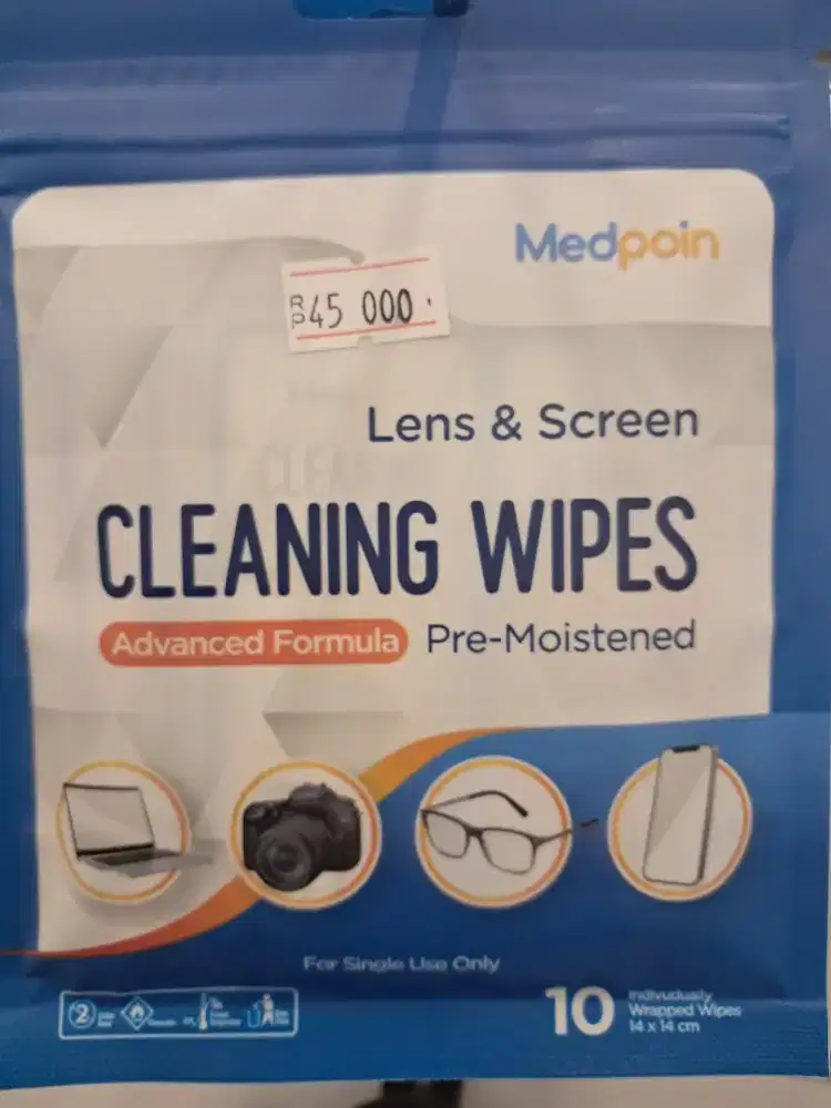 Cleaning wipes lens & screen
