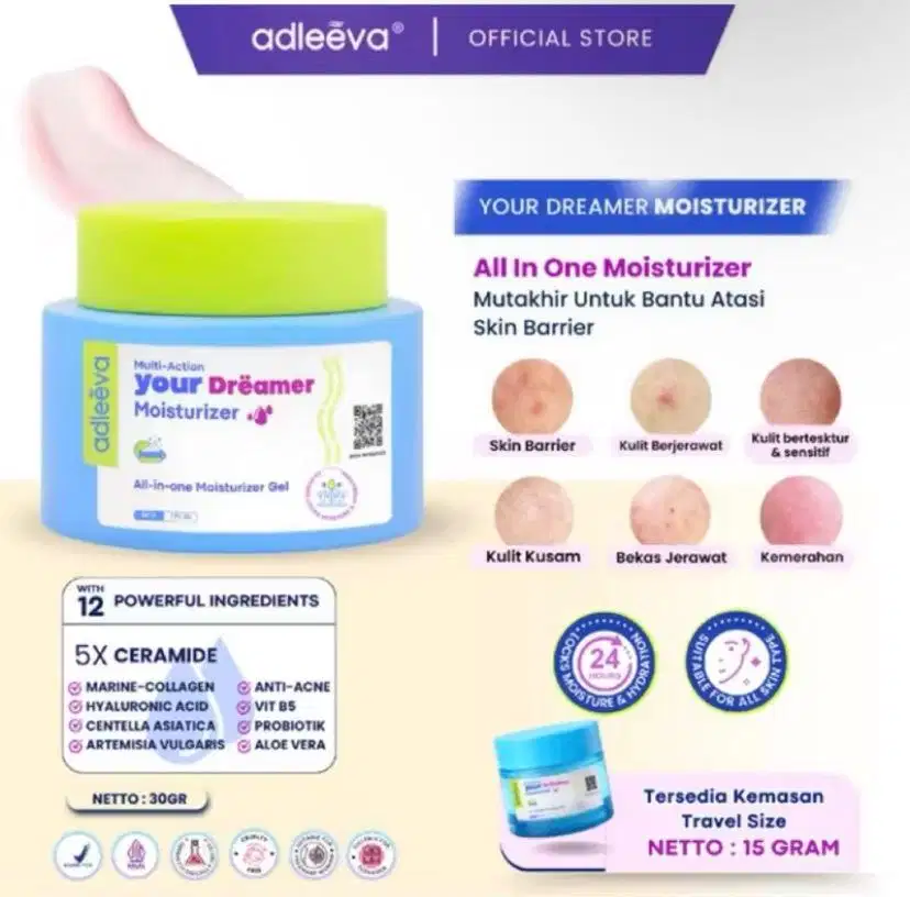 ADLEEVA Your Dreamer Moisturizer - All In One Moisturizer Gel