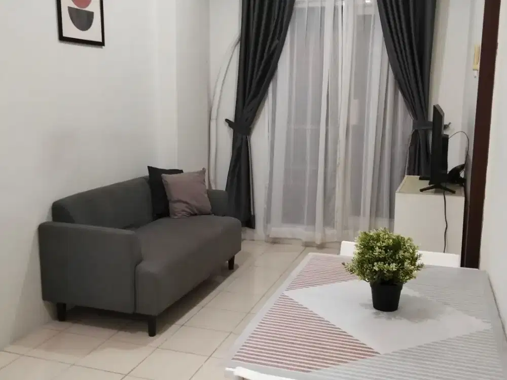 Disewakan Apartemen Minimalis Cantik 2BR Hook Puri Park View - Siap Huni & Cozy