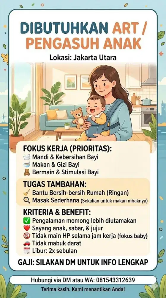 ART Momong - Dibutuhkan segera