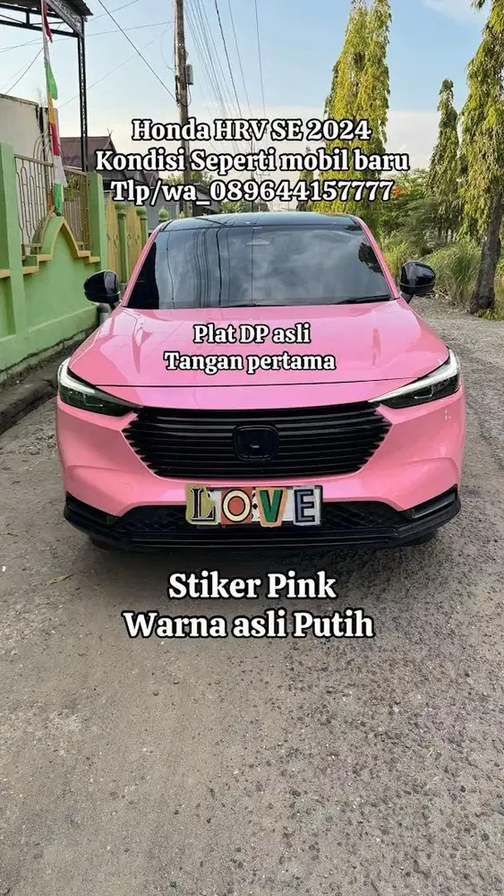 Honda HRV SE 2024 (Stiker PINK warna asli PUTIH)
