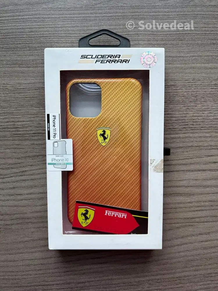 Ferrari Scuderia Carbon Case iPhone 11 Pro — Original Baru Premium