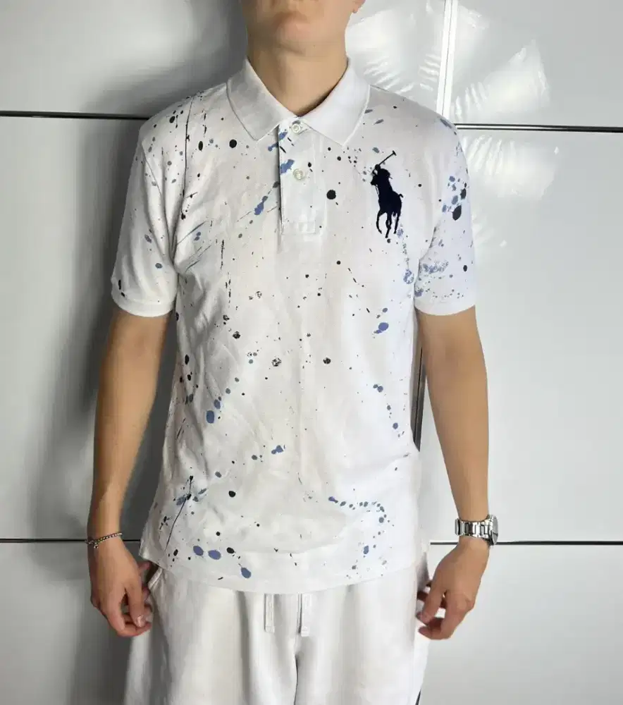 kaos polo Ralph Lauren Paint Spllater Size S