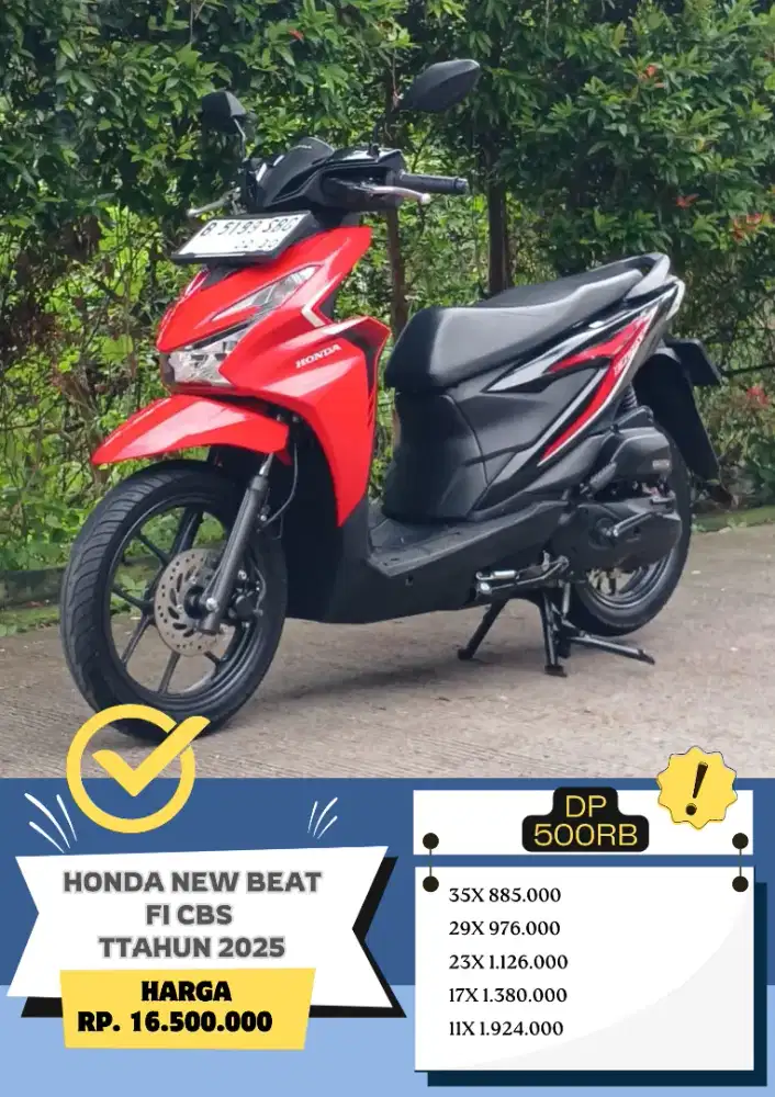 READY Honda Beat FI CBS Tahun 2025 Dp 500rb