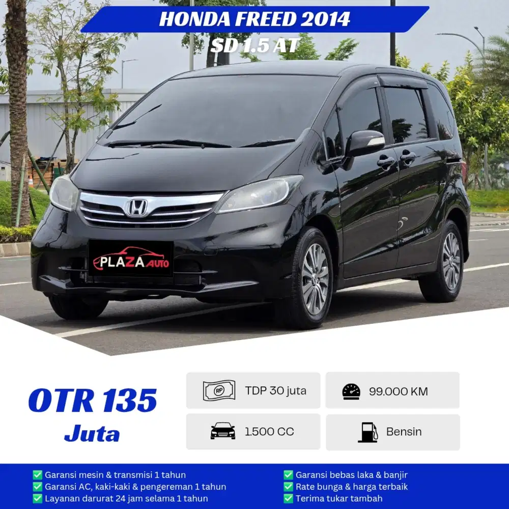 Honda Freed 2014
SD 1.5 Automatic (KM 99 ribu) Garansi exclusive 1th