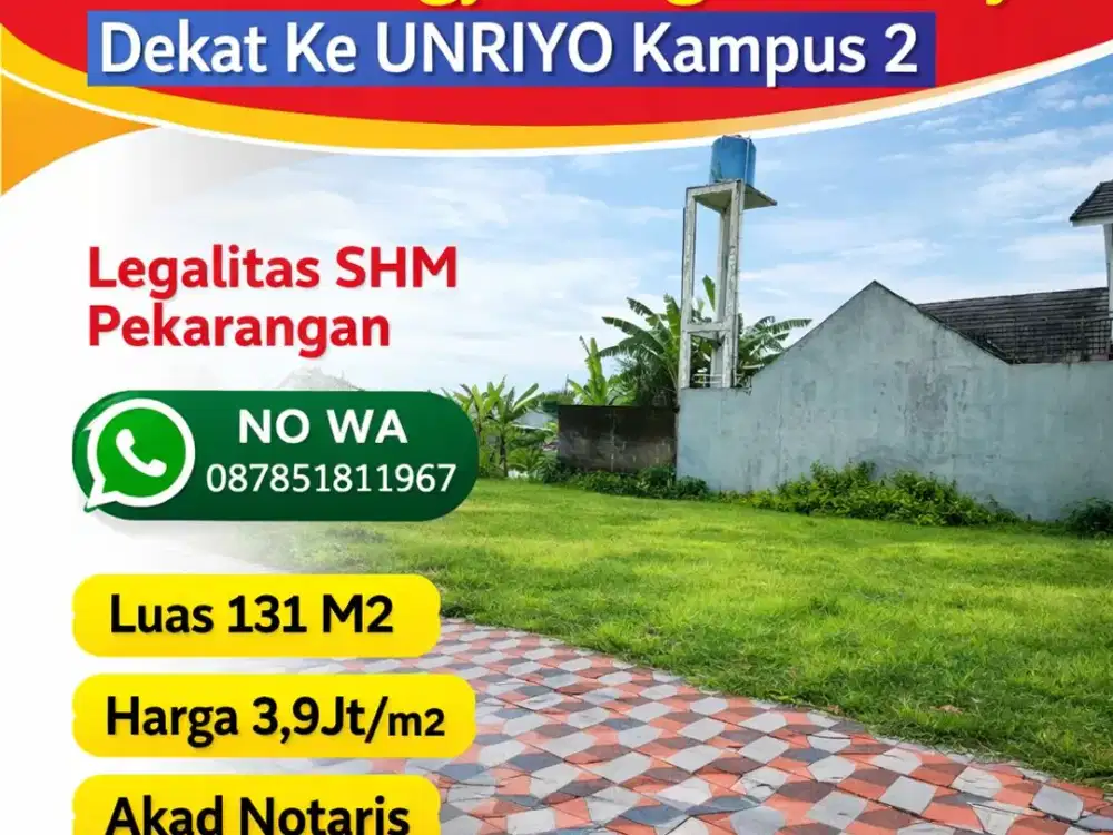 Tanah Maguwoharjo 3 menit dari  UNRIYO kampus 2