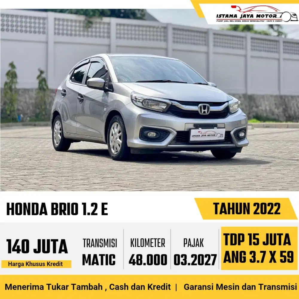 Honda Brio E AT th 2022 #istana jaya motor