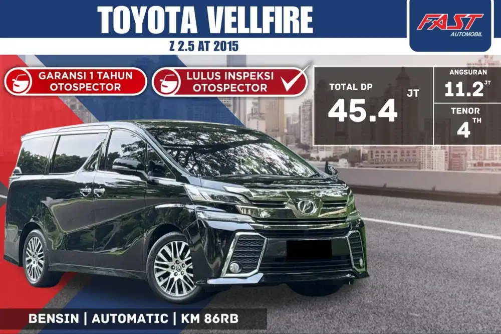 TOYOTA VELLFIRE Z 2015 2.5 AT SUNROOF CAPTAIN SEAT & PAJAK PANJANG