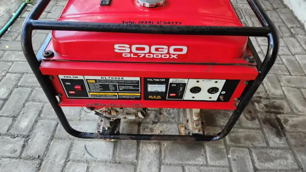 Jual Genset SOGO GL7000X 6000 Watt (8,1 kVA) – Mesin Normal Siap Pakai