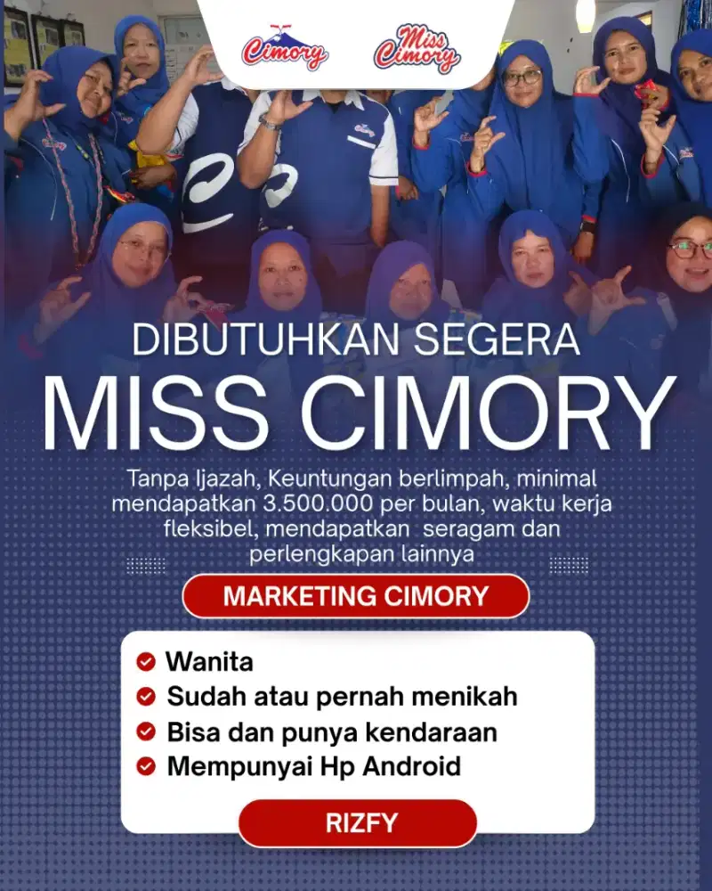 Loker Citra Raya DIBUTUHKAN SEGERA Miis Cimory ( Sales Cimory )