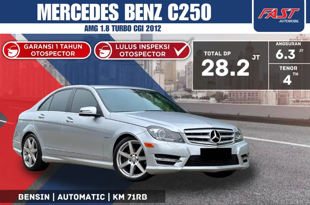 MERCEDES BENZ C250 AMG 2012 LOW KM.71RB & PAJAK PANJANG