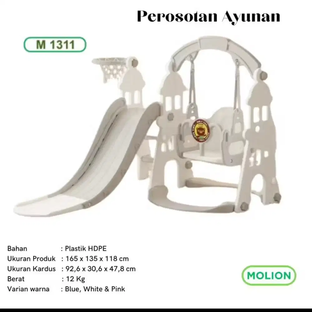 Mainan anak perosotan 3in1