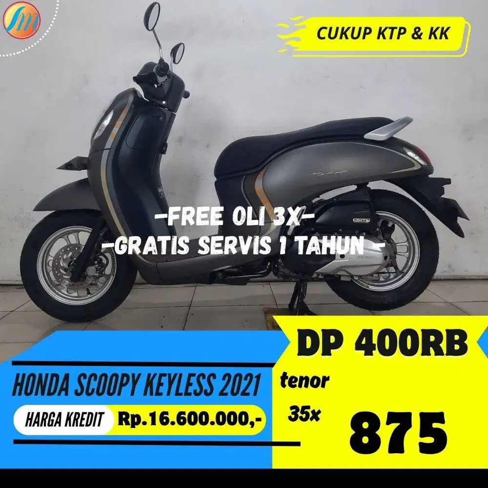 HONDA SCOOPY KEYLESS 2021 KREDIT DP 400RIBU ANGSURAN RINGAN BERGARANSI